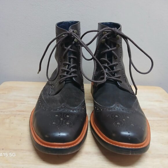 Cole Haan Air Harrison Brown Wingtip Boot Leather Lace up C10756 Men\'s 8.5M main image 13
